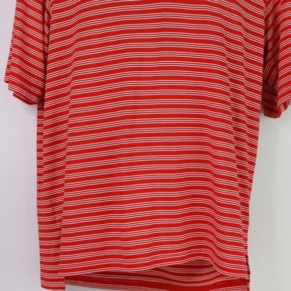 Under Armour Polo Shirt Mens M Red Casual Pinnacle Golf Outdoor Striped - Picture 3 of 6